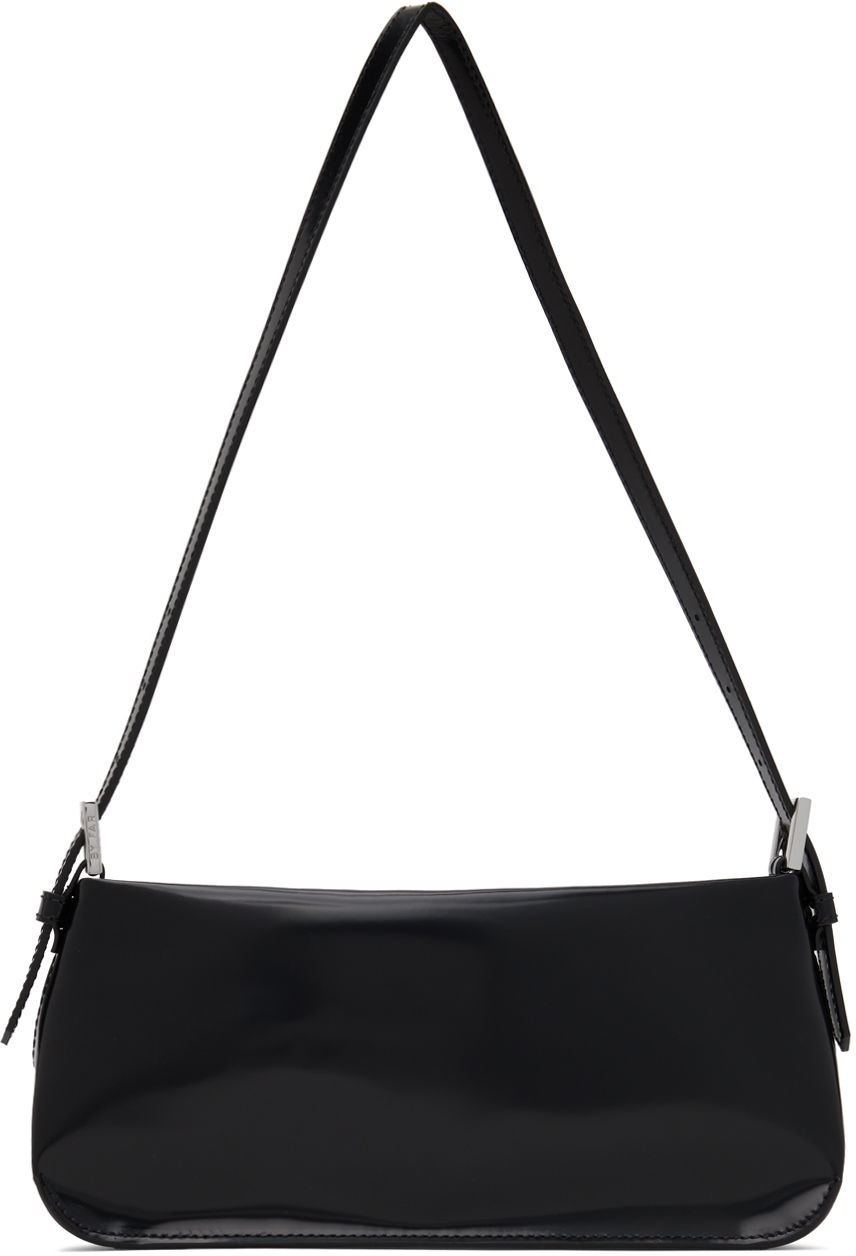 Чанта през рамо BY FAR Shoulder Patent Leather Bag Черно | 22FWDULSBLWMED, 0