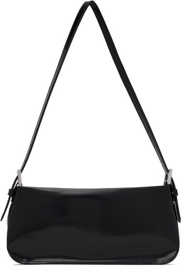 Чанта през рамо BY FAR Shoulder Patent Leather Bag Черно | 22FWDULSBLWMED, 0