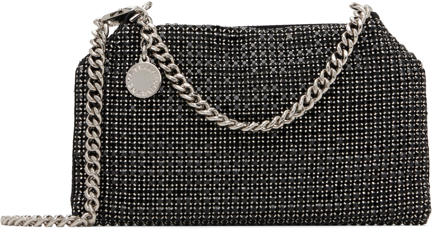 Дамска чанта Stella McCartney Stella McCartney Falabella Crystal Mesh Shoulder Bag Черно | 7B0101WP0413, 0