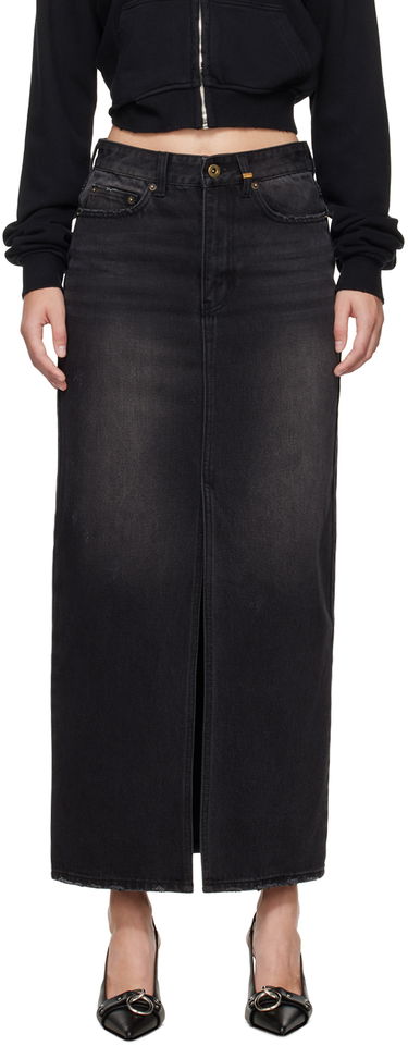 Пола We11done We11done Washed Denim Maxi Skirt Черно | WD-DS2-24-373-W-BK, 0