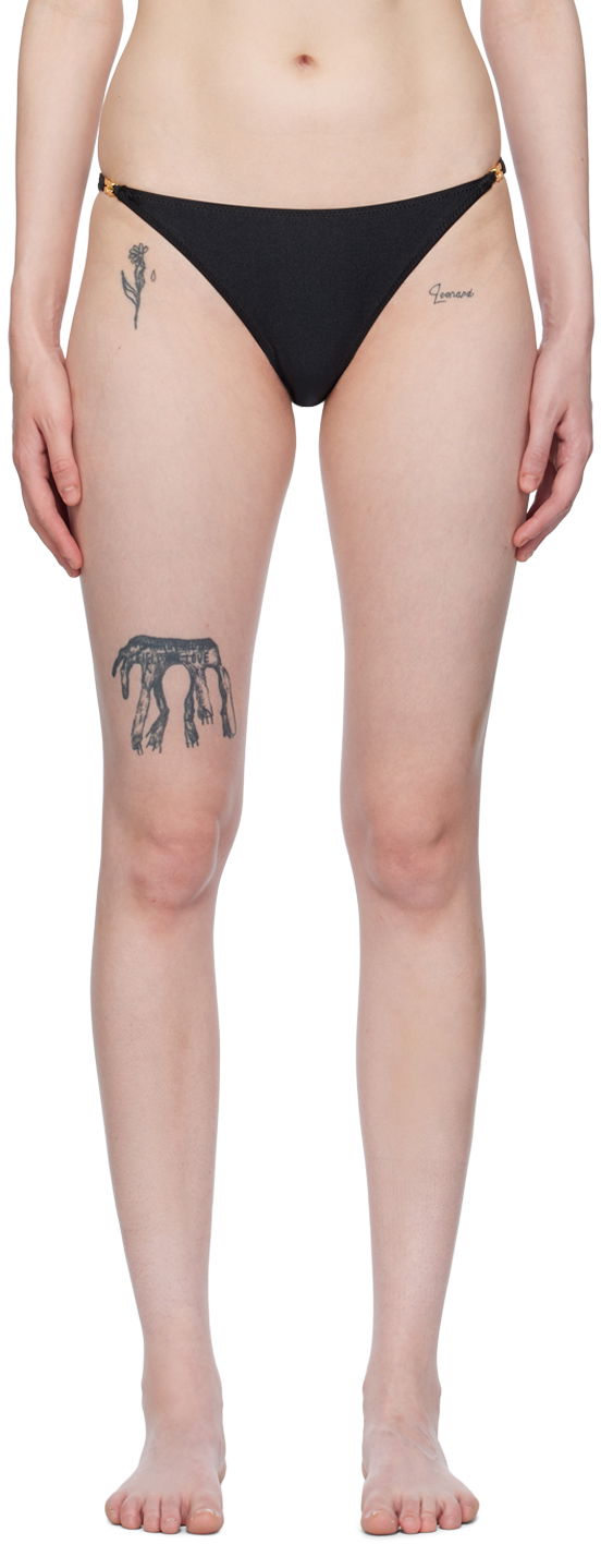 Бански GANNI Black Emblem Bikini Bottom Черно | A5872, 0