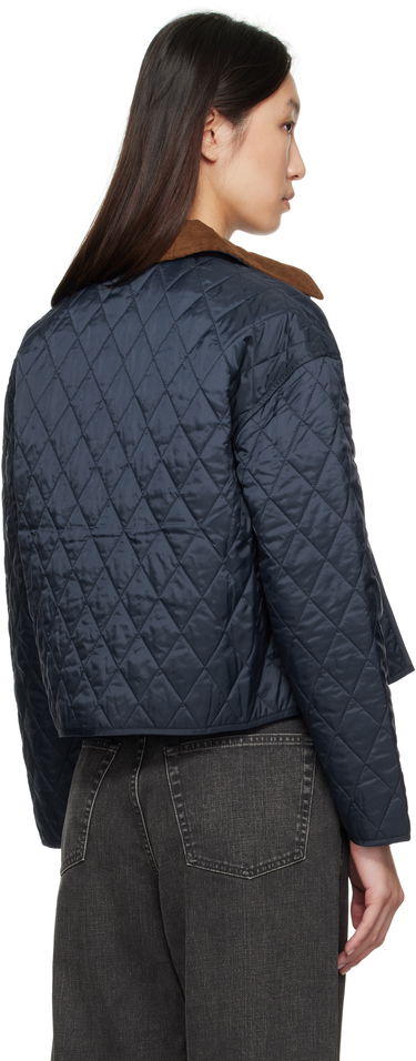 Яке Sporty & Rich Sporty & Rich H&W Crest Cropped Quilted Jacket Тъмно синьо | OW027620241BL106, 2
