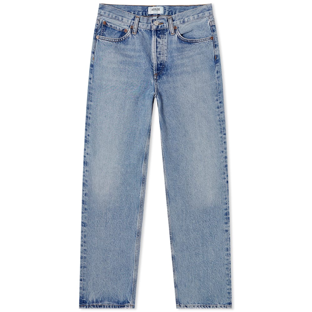 Дънки AGOLDE Wyman Mid Rise Boyfriend Jeans Синьо | A9072-1206, 0