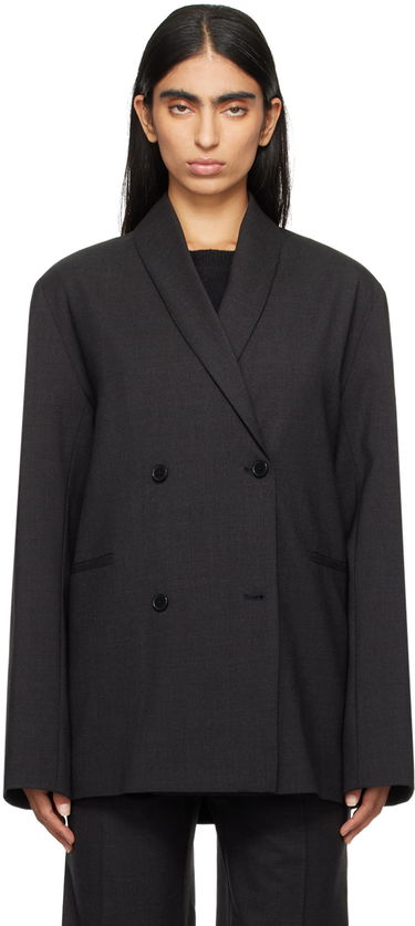Яке Loulou de Saison Loulou de Saison Sancia Double-Breasted Blazer Черно | SANCIA, 0