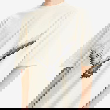 Тениска Rick Owens Rick Owens Jumbo Graphic T-Shirt, Size Large Бяло | RR01E5238-JNCP3-2109, 5