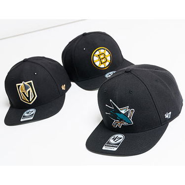 Шапка с козирка '47 Brand '47  Brand San José Sharks No Shot Captain Black Snapback Черно | H-NSHOT22WBP-BKB-OSF, 5