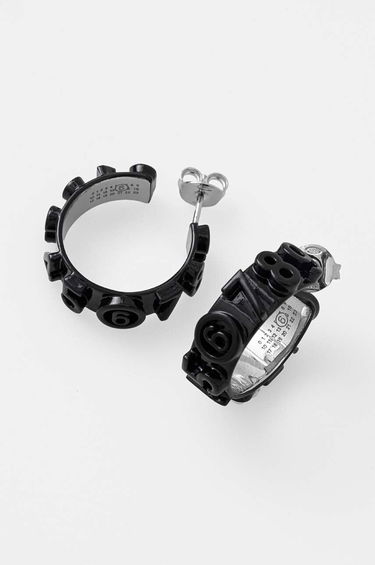 Обеци Maison Margiela MM6 Number Hoop Earrings Черно | SM7VG0070.P6686, 0