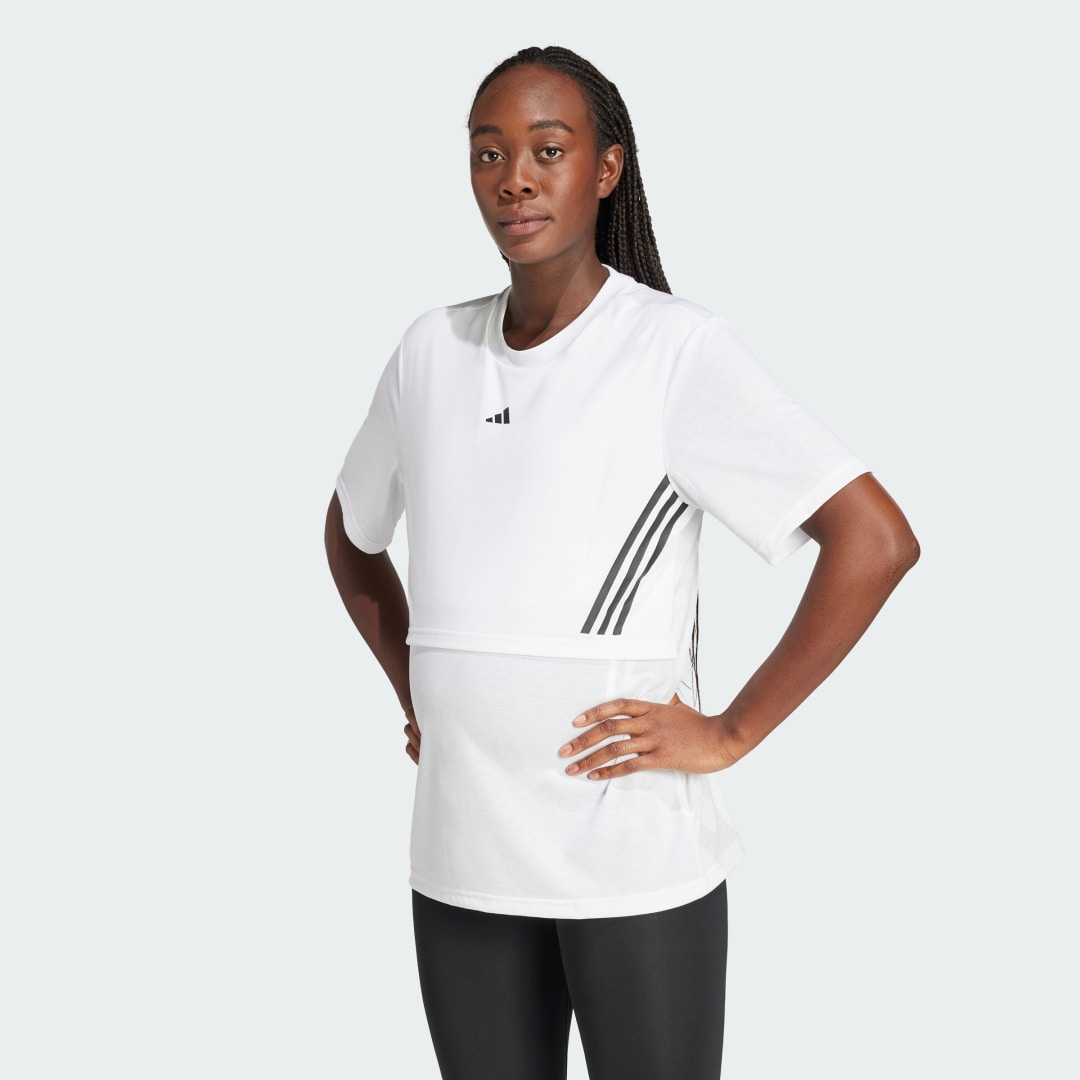 Тениска adidas Performance Double Layer Sports T-Shirt Бяло | IK5496, 0