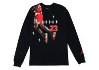 Jordan Slam Dunk Contest Holiday Long Sleeve Pixel Tee Black/Chile Red