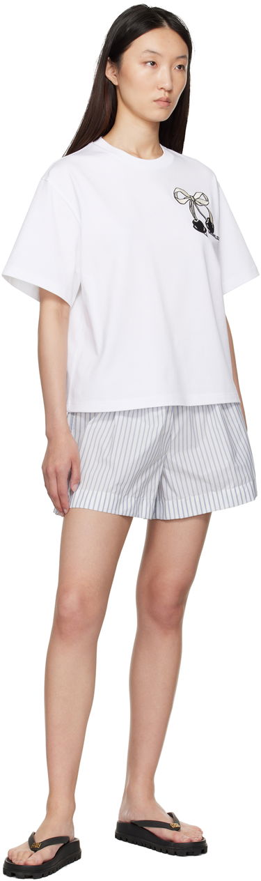 Къси панталони Moncler Moncler Striped Shorts Бяло | K20932B00006598S1, 4