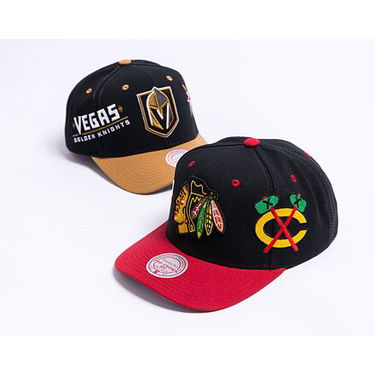Шапка с козирка Mitchell & Ness Overbite Pro Snapback Chicago Blackhawks Black Черно | HHSS7311-CBHYYPPPBLCK, 3