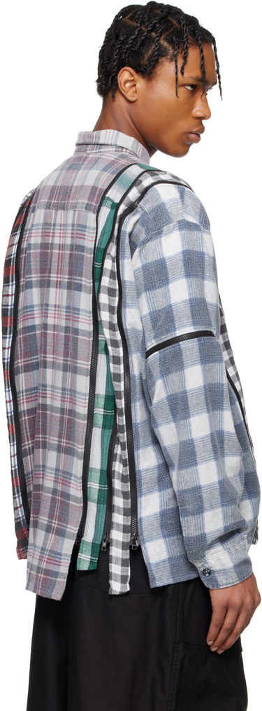 Риза Needles NEEDLES 7 Cuts Zipped Flannel Shirt Многоцветен | QV394, 2