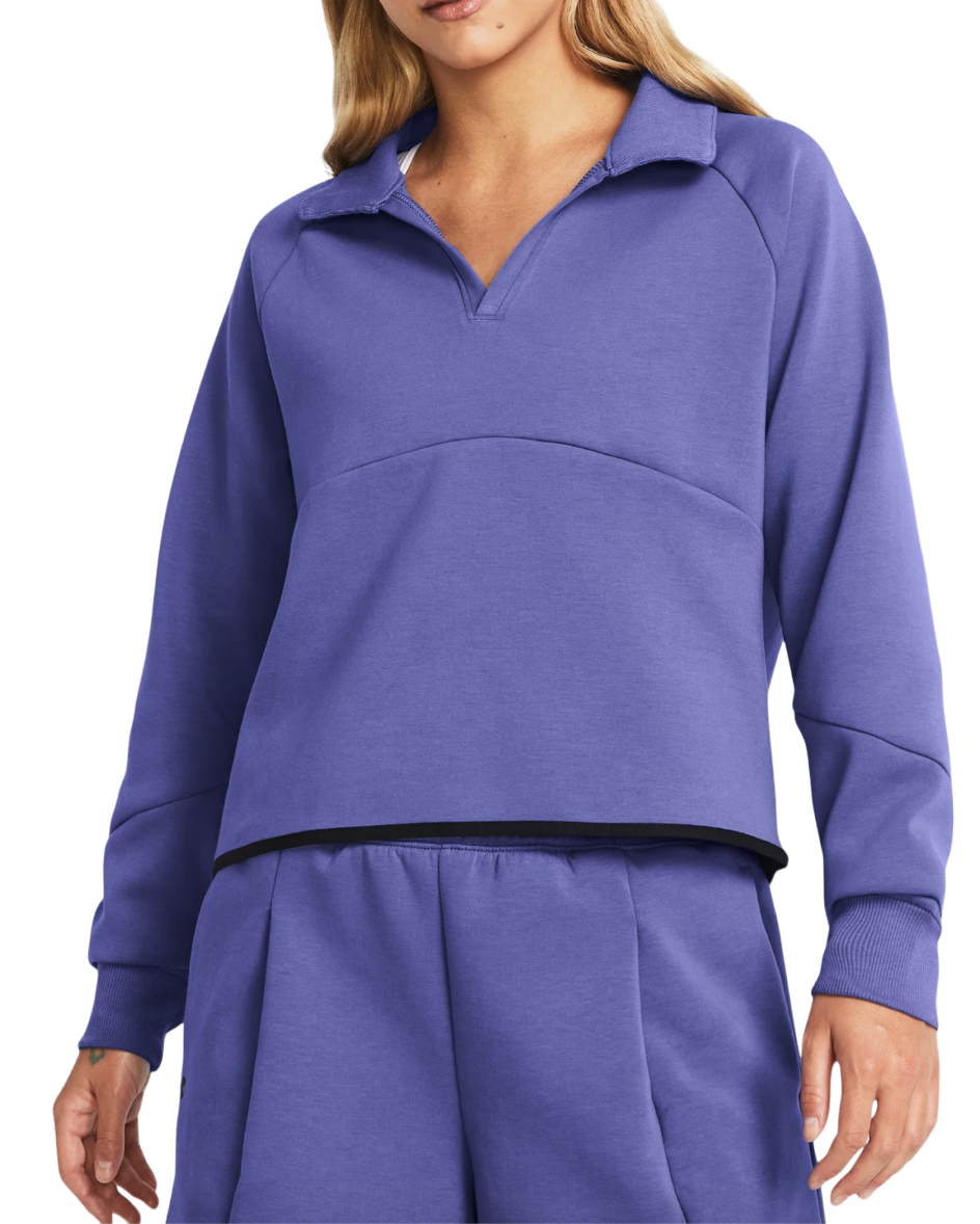 Суитчър Under Armour Unstoppable Fleece Rugby Cropped Pullover Лилаво | 1382746-561, 0