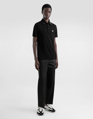 Поло тениска Dolce & Gabbana Dolce & Gabbana Cotton Polo Shirt with Logo Tag Черно | G8SN1TFU7ENN0000, 1