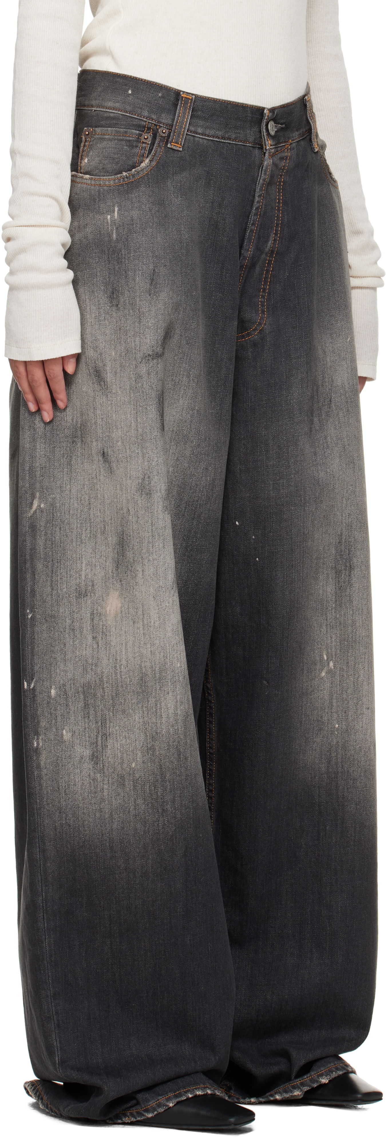 Дънки Acne Studios Acne Studios Super Baggy Fit Jeans Сиво | A00514-, 1