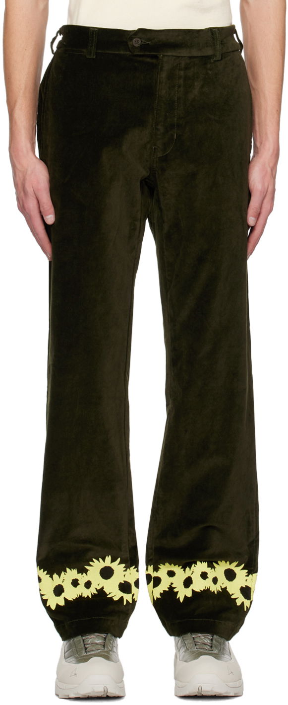 Панталони Saintwoods Flower Corduroy Trousers Зелено | SW01510, 0