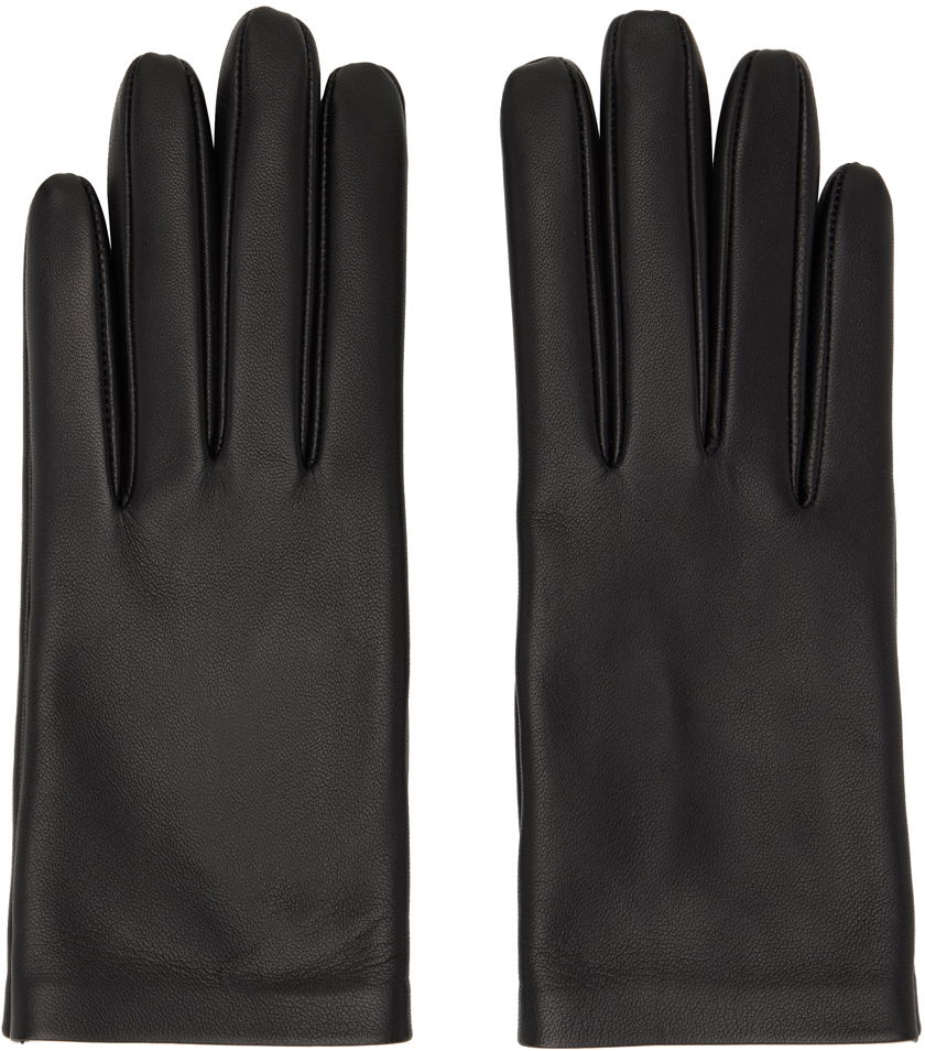 Ръкавици The Row Lorella Leather Gloves Черно | 7350-P52, 0