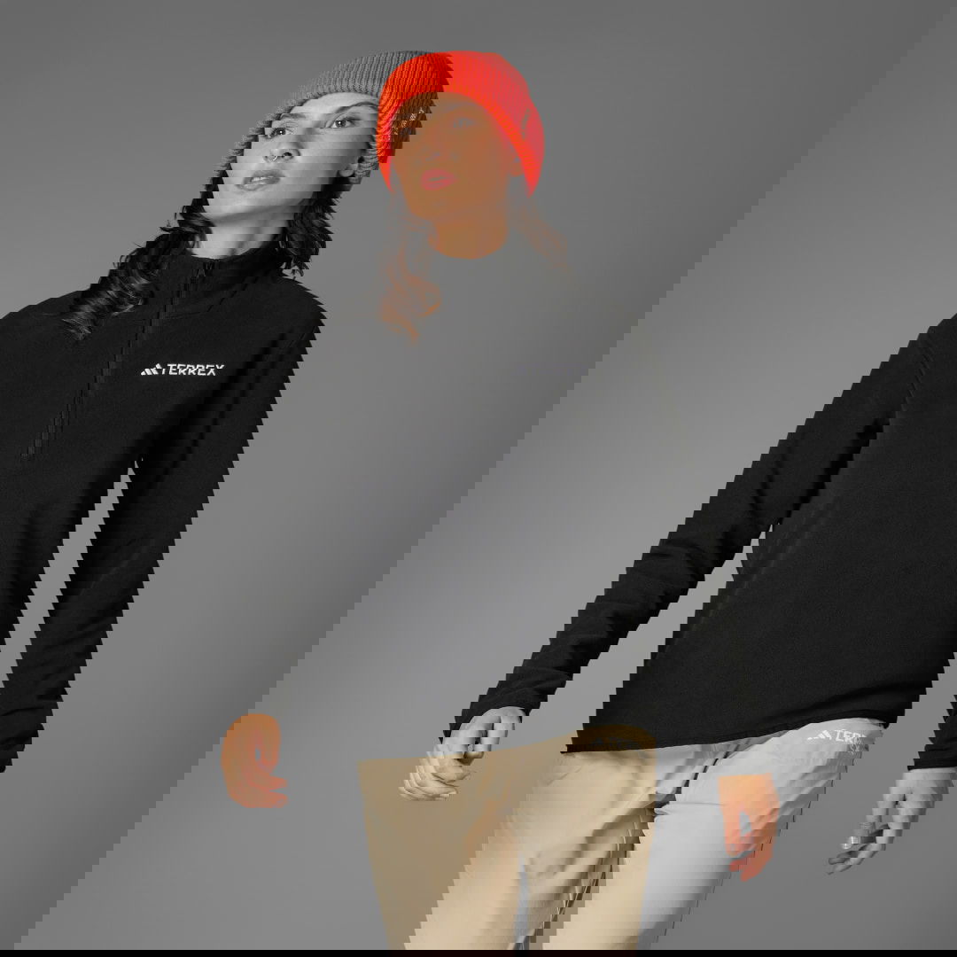Пуловер adidas Performance Multi Essentials 1/2 Zip Fleece Jacket Черно | JP0788, 0