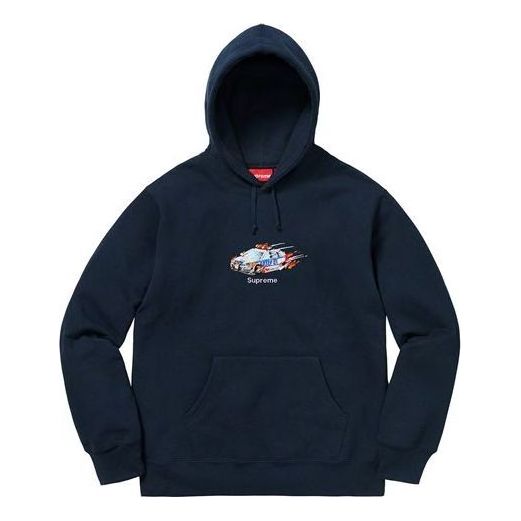 Суитчър Supreme Supreme Cop Car Graphic Print Hoodie Тъмно синьо | SUP-FW19-518, 0