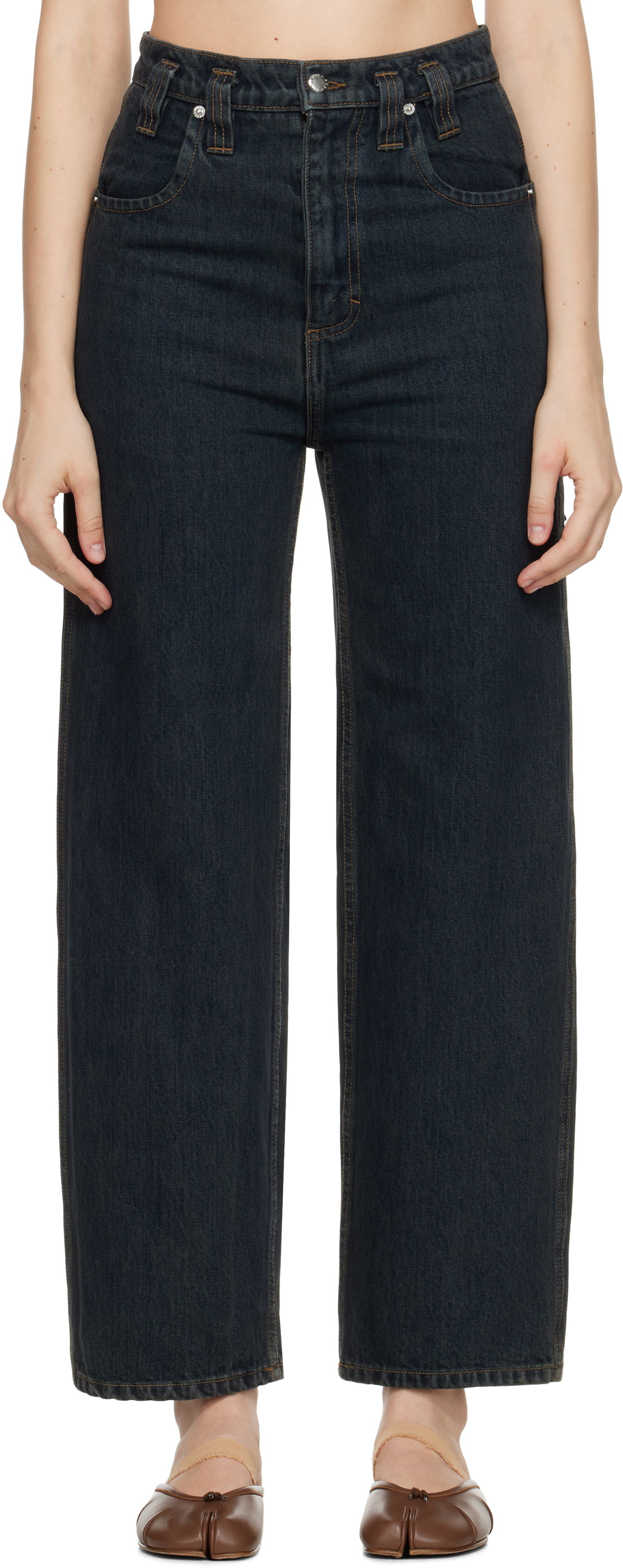 Дънки Eckhaus Latta Eckhaus Latta Baggy Jeans Синьо | 555-EL-PF25-C -, 0