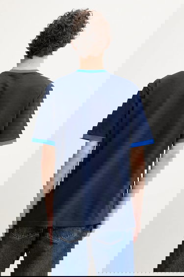 Тениска adidas Performance Contrast T-Shirt Синьо | JC8383, 2