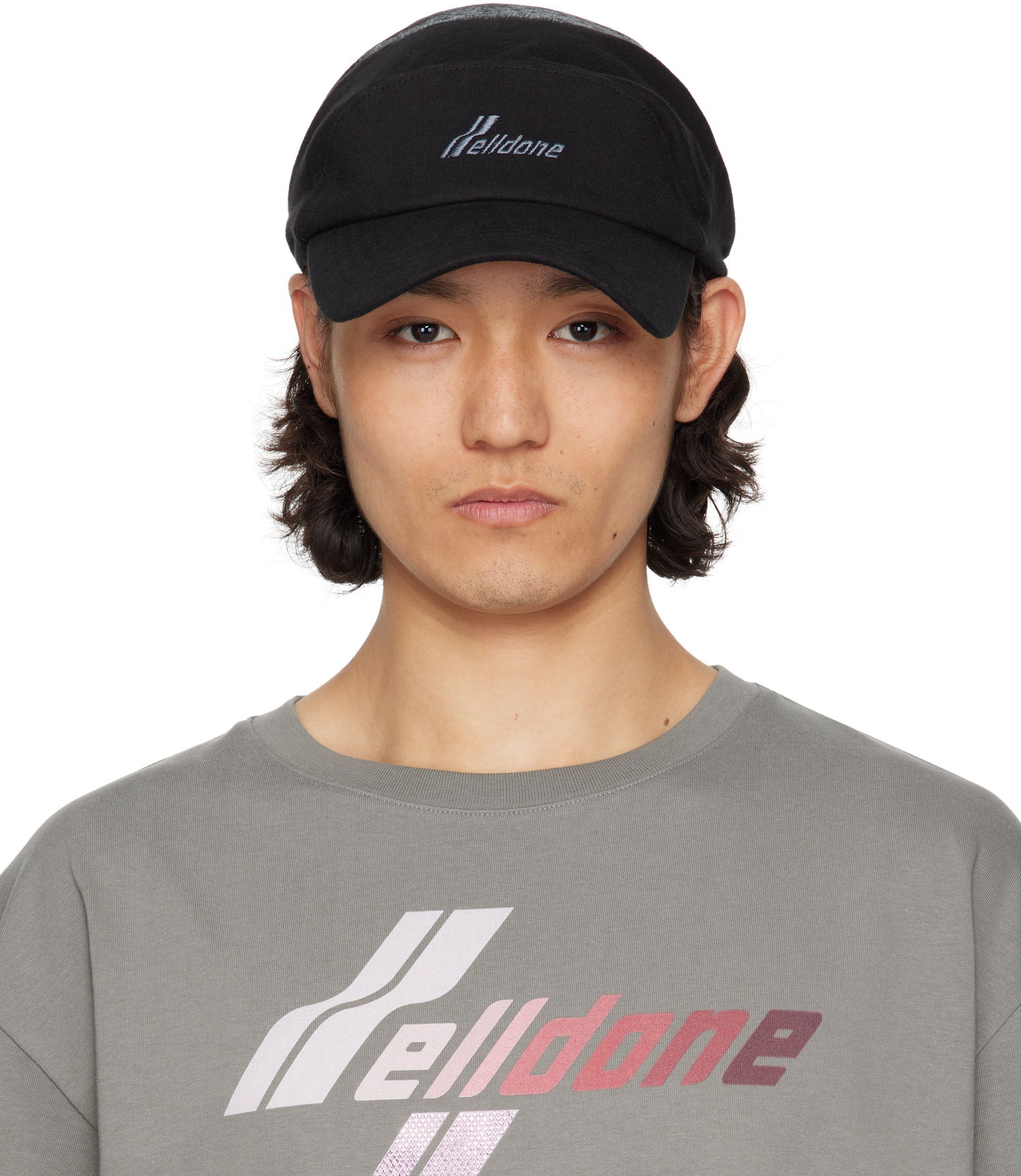 Шапка с козирка We11done We11done Jersey Scarf Cap Черно | WD-AH1-25-433-U-BK, 0