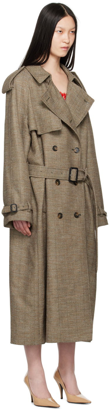 Тренчкот Stella McCartney Stella McCartney Belted Trench Coat Кафяво | 6700383EJ701, 3