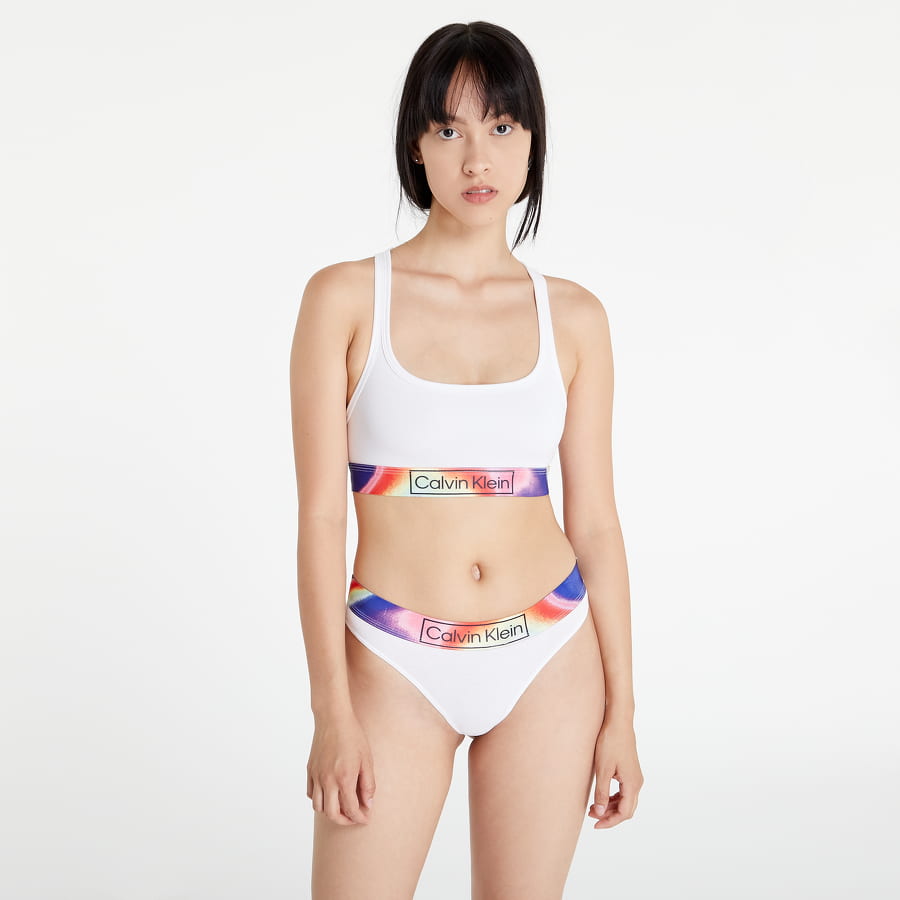 Сутиен CALVIN KLEIN Organic Cotton Bralette Pride Бяло | QF6825E 100, 1