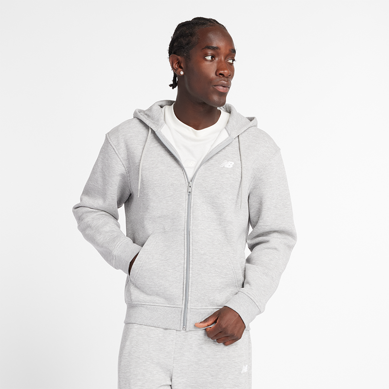 Суитчър New Balance NB Hoodie for Men Сиво | Pánska bunda New Balance MJ43902AG – sivé, 0