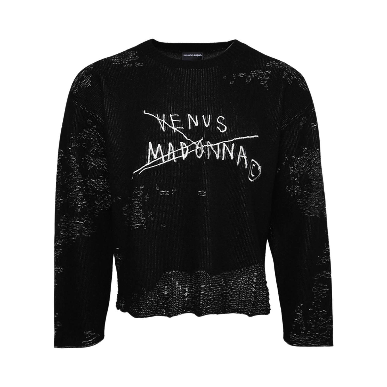 Пуловер MISBHV Basquiat Edition Venus Madonna Destroyed Knit Черно | 122U700B, 1