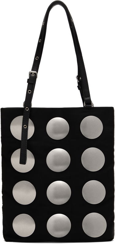 Голяма пазарска чанта We11done We11done Round Studded Mini Tote Черно | WD-AB0-25-476-U-BK, 0
