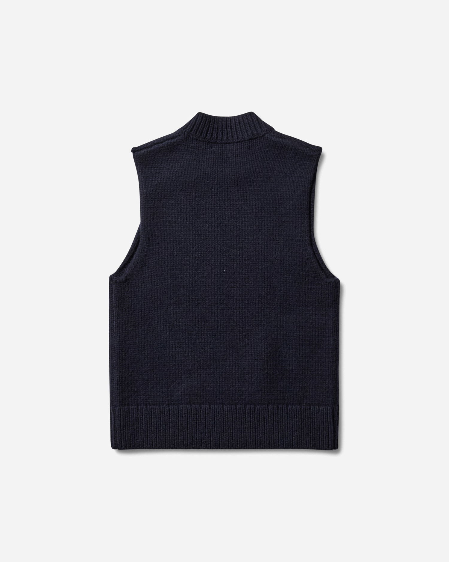 Пуловер Dries Van Noten Sleeveless Sweater Mock Neck Тъмно синьо | 252-021245-2710 509, 0