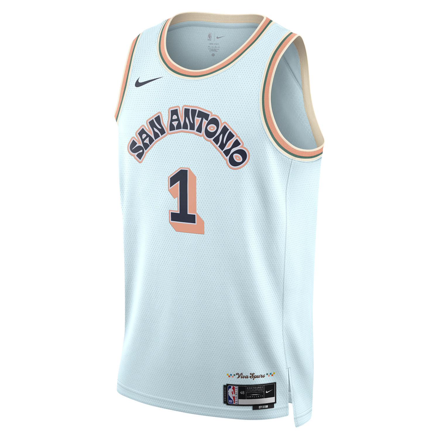 Фланелка Nike Dri-FIT NBA Swingman Victor Wembanyama San Antonio Spurs City Edition 2024/25 Jersey Синьо | FQ4360-474, 1