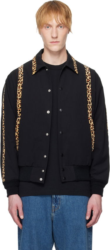 Яке бомбър WACKO MARIA WACKO MARIA 50's Leopard Trim Jacket Черно | 25SS-WMO-BL14, 0