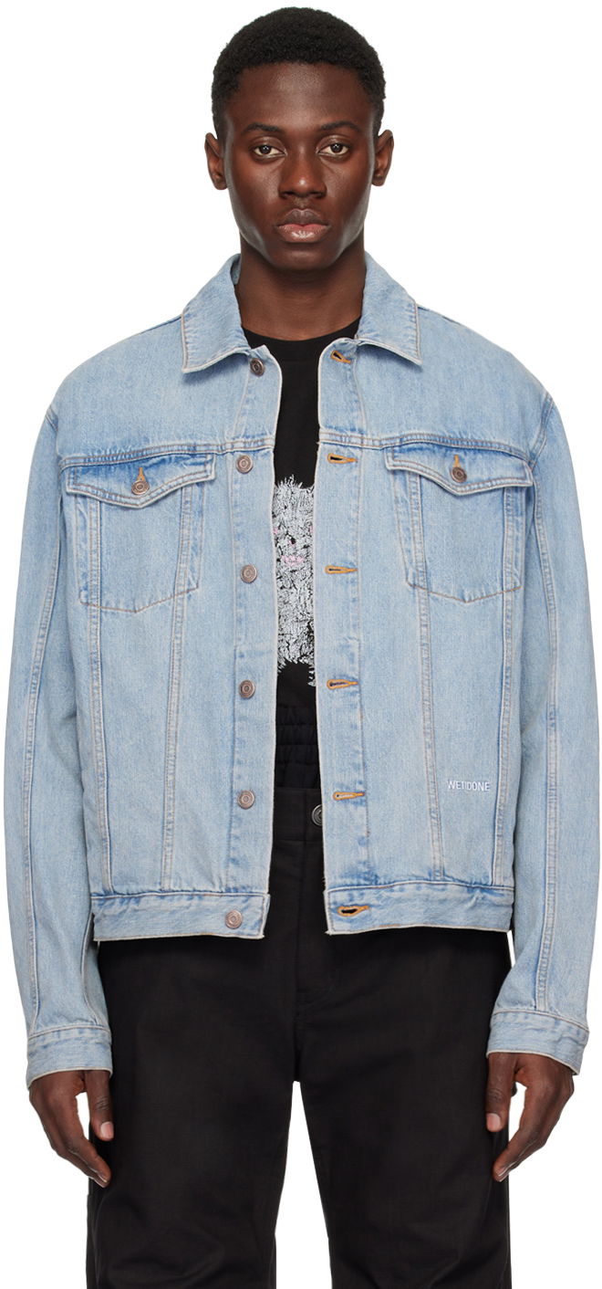 Яке We11done We11done Embroidered Denim Jacket Синьо | WD-DJ1-24-367-U-IC, 0