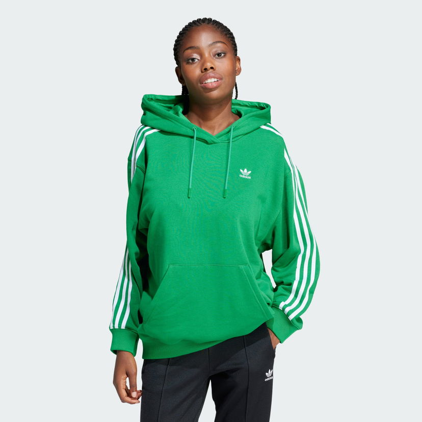 Суитчър adidas Originals Adicolor 3-Stripes Oversized Зелено | IN8398