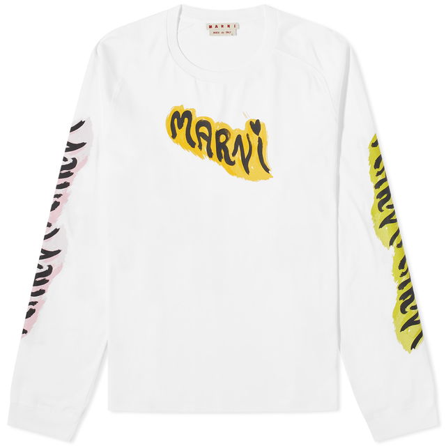 Marni Long Sleeve Graffiti Logo Tee