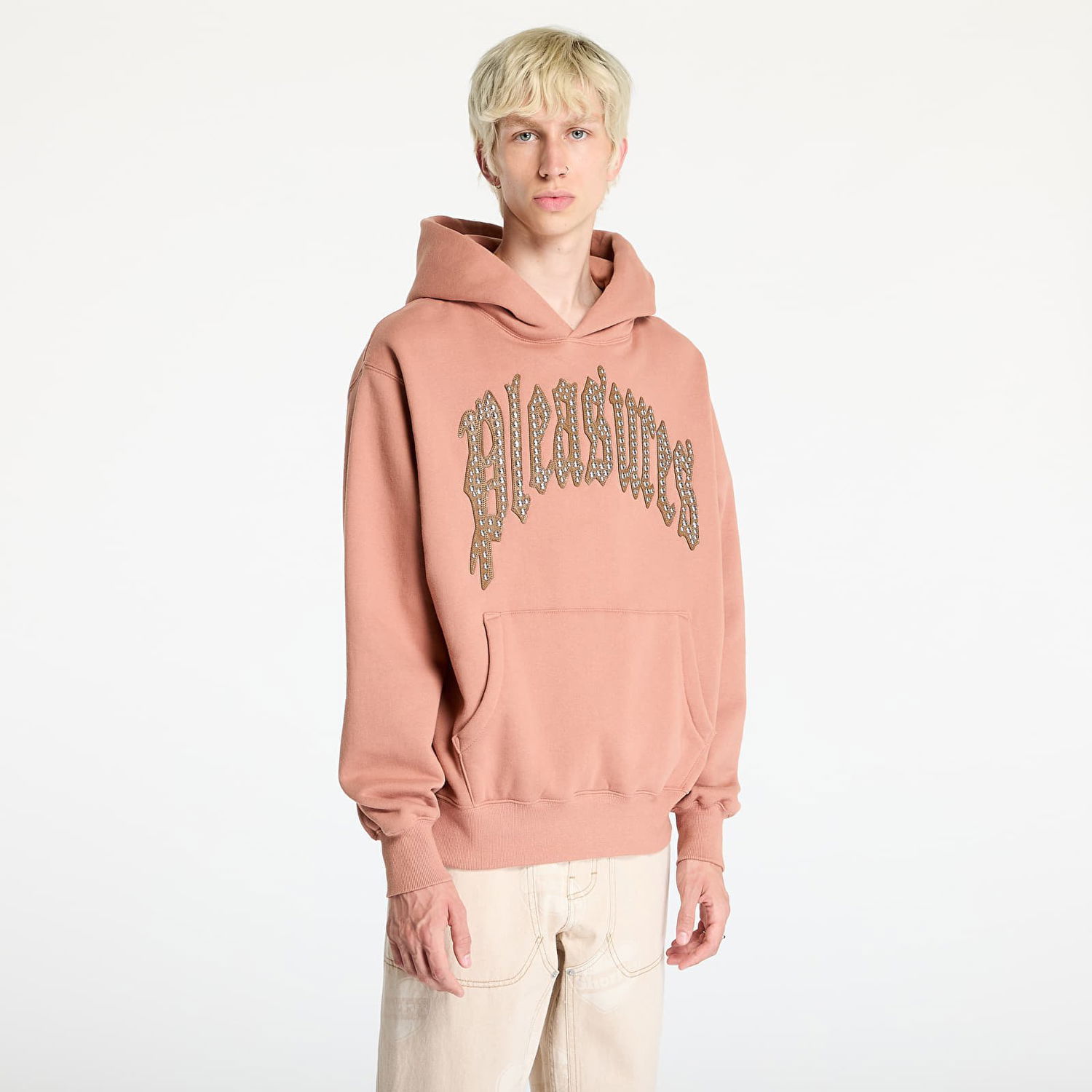Суитчър Pleasures Twitch Studded Hoodie Clay Оранжево
 | P24F043 CLAY, 0