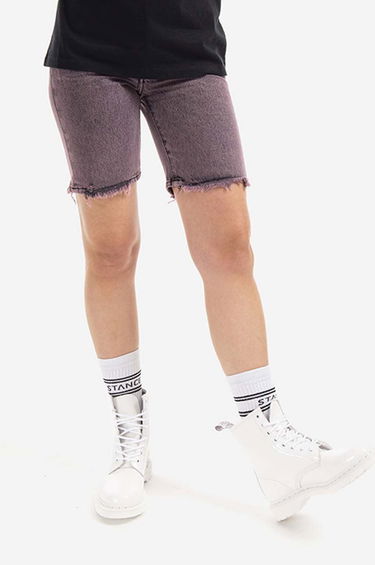 Къси панталони Aries Acid Wash Denim Short High Waist Розово | AR30204, 0