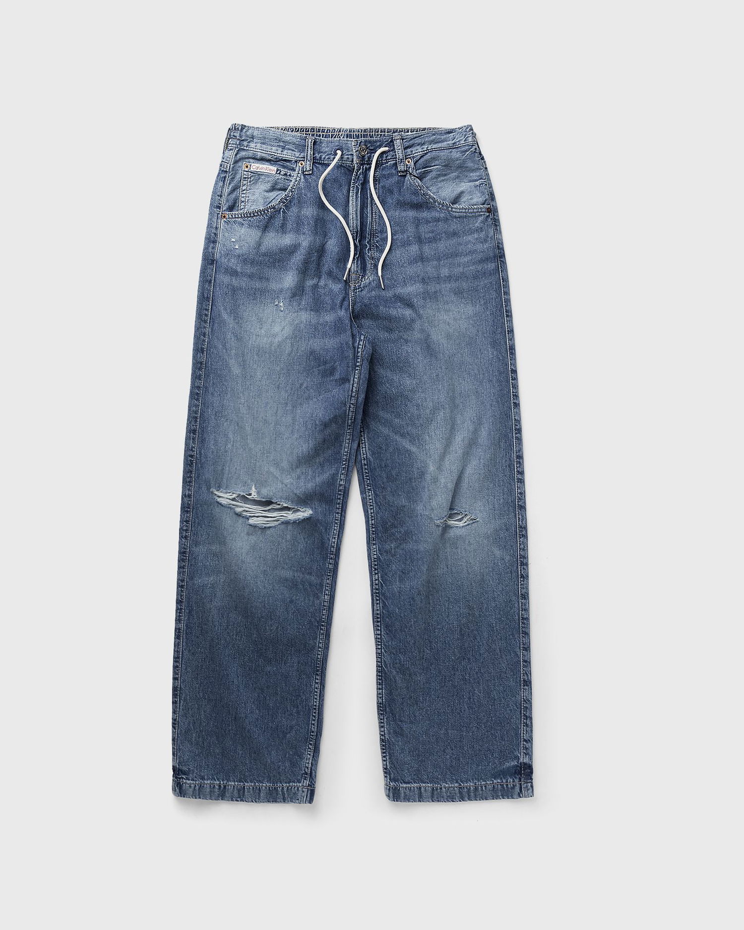 Дънки CALVIN KLEIN Distressed Relaxed Fit Denim Jeans Синьо | LV04RC705GX6S, 0