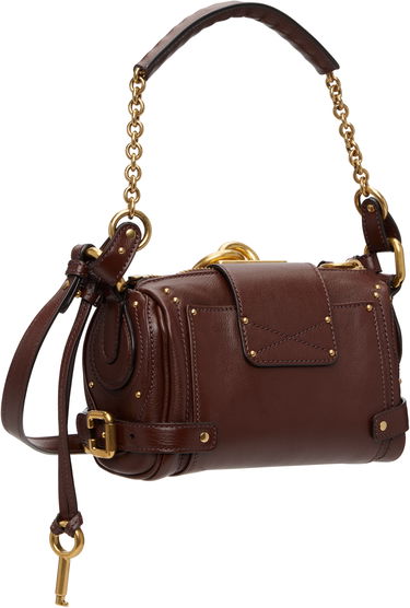 Чанта през рамо CHLOÉ Small Paddington Leather Chain Bag with Padlock Черно | CH25WS803P75, 4