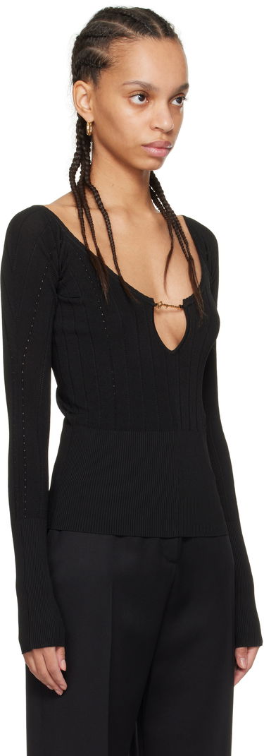 Пуловер Jacquemus Jacquemus Les Classiques 'Le haut Pralu' Long Sleeve Top Черно | 24E241KN357-2358, 4