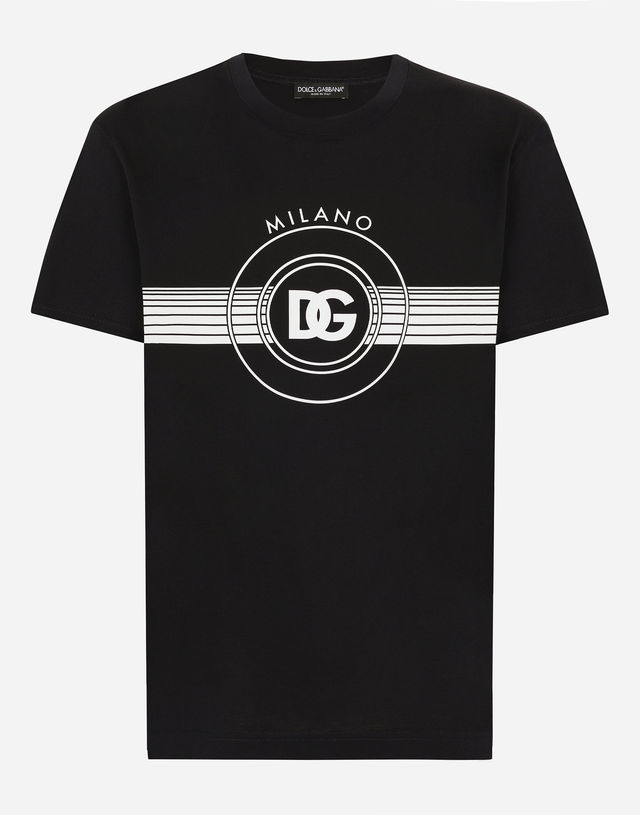 Short-sleeved Cotton T-shirt With Dg Print - Man T-shirts