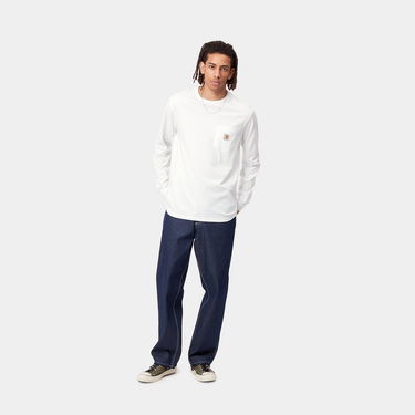 Тениска Carhartt WIP L/S Pocket T-Shirt Бяло | I030437_02_XX, 3