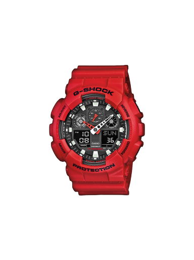 Часовник CASIO G-Shock GA-100B-4AER Червено | GA-100B-4AER