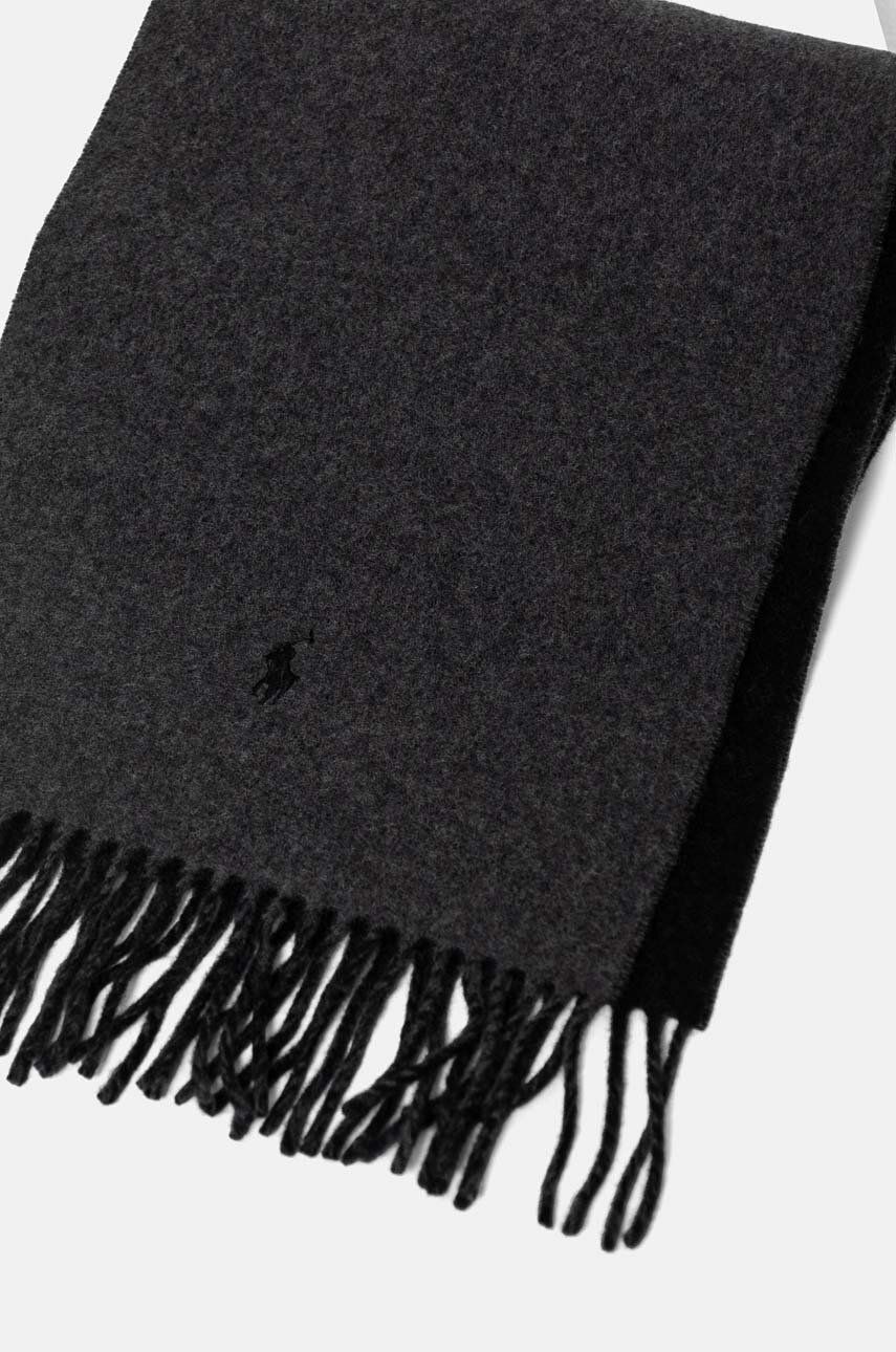 Шал Polo by Ralph Lauren Wool Scarf With Tassels Сиво | 455954371, 1