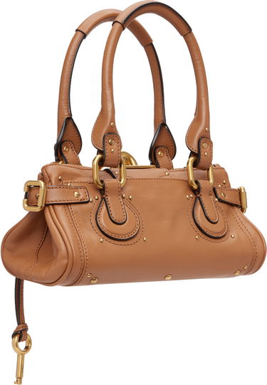 Дамска чанта CHLOÉ Small Paddington Top Handle Padlock Bag Кафяво | CH26SS805P75, 2