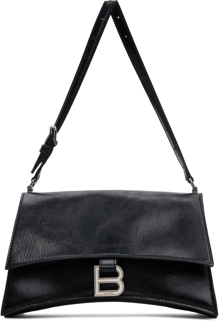 Дамска чанта Balenciaga Black Crush Small Sling Bag Черно | 765734 2AAR2, 0