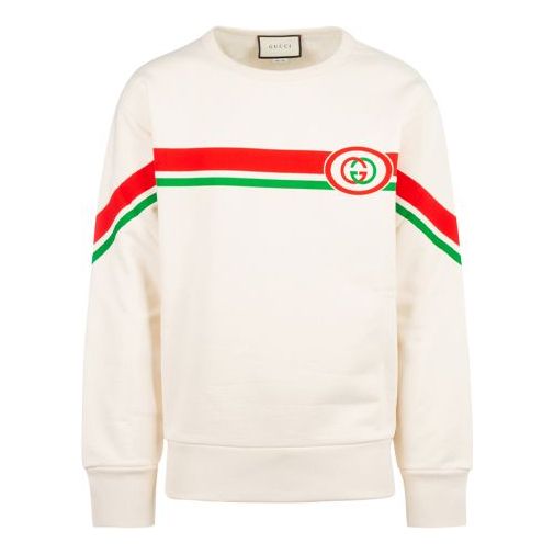 Пуловер Gucci Striped Pullover Sweatshirt Бяло | 475532-XJBCM-9230, 0