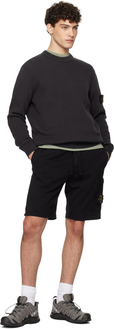 Пуловер Stone Island Stone Island Ribbed Organic Cotton Crewneck Sweater Сиво | K1S15 5100054 S00D8, 4